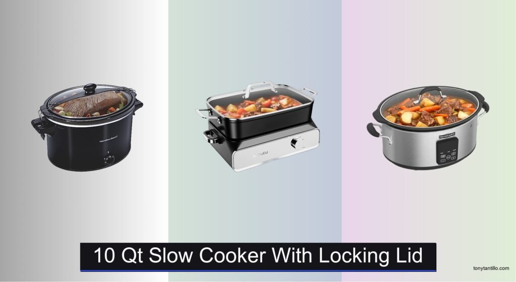 10 qt slow cooker with locking lid